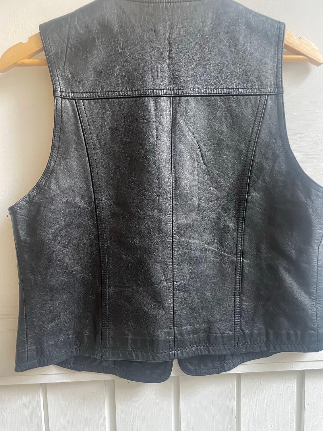 VTG stitch leather vest 상품이미지7