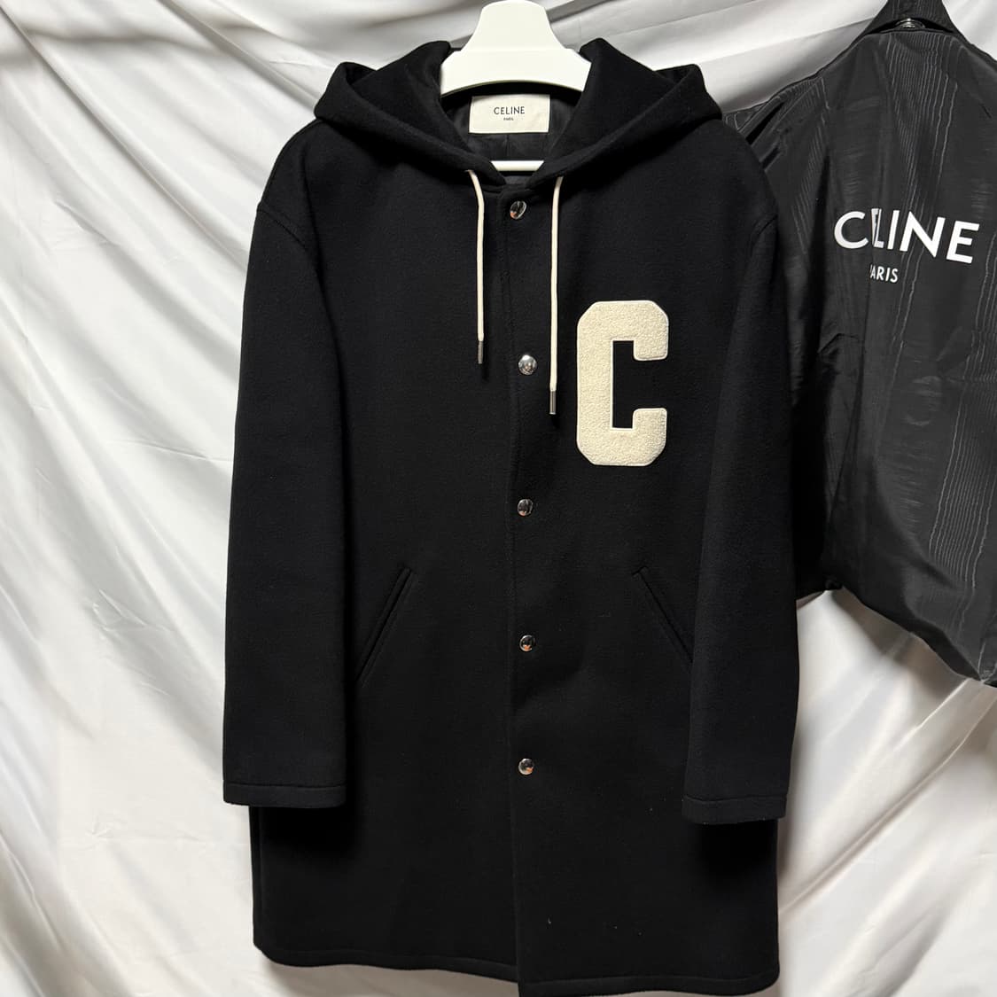 [S+급/오버핏44] 셀린느 더블 페이스 울 코트 테디 자켓 상품이미지1