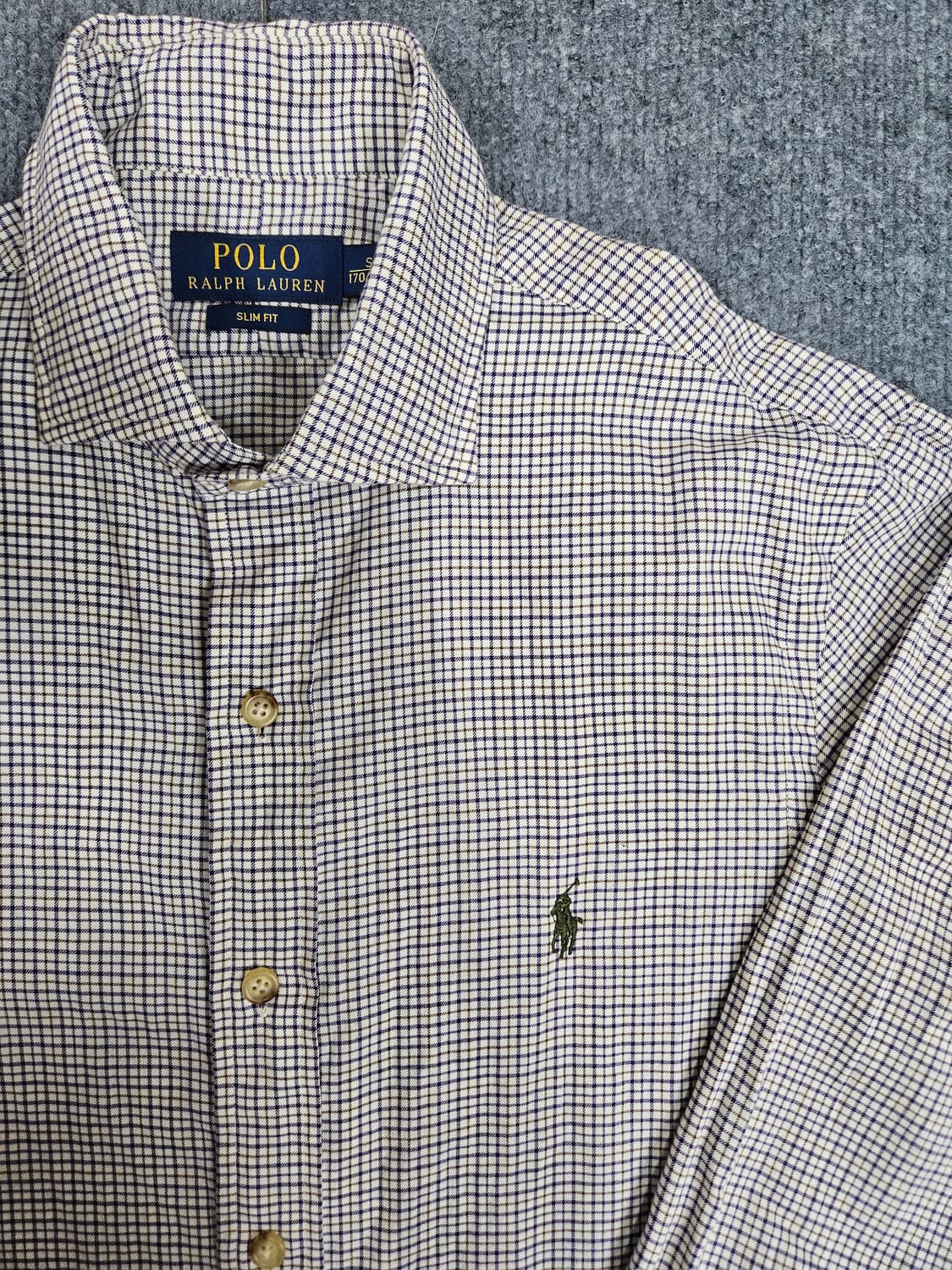 폴로 랄프로렌 슬림핏 체크 셔츠 S(급처) 상품이미지2