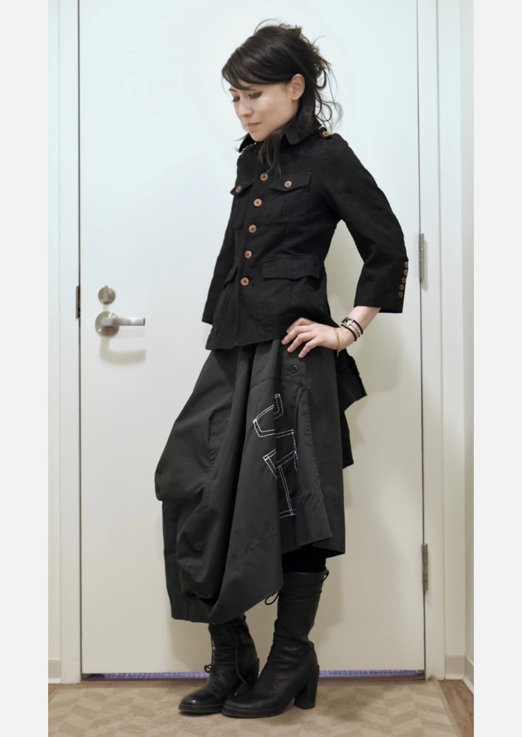 Comme des garçons 이형 레이스 배색 자켓 상품이미지4