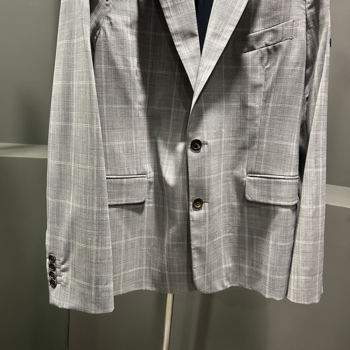 발렌시아가 워시드 체크 블레이저 자켓 상품이미지4