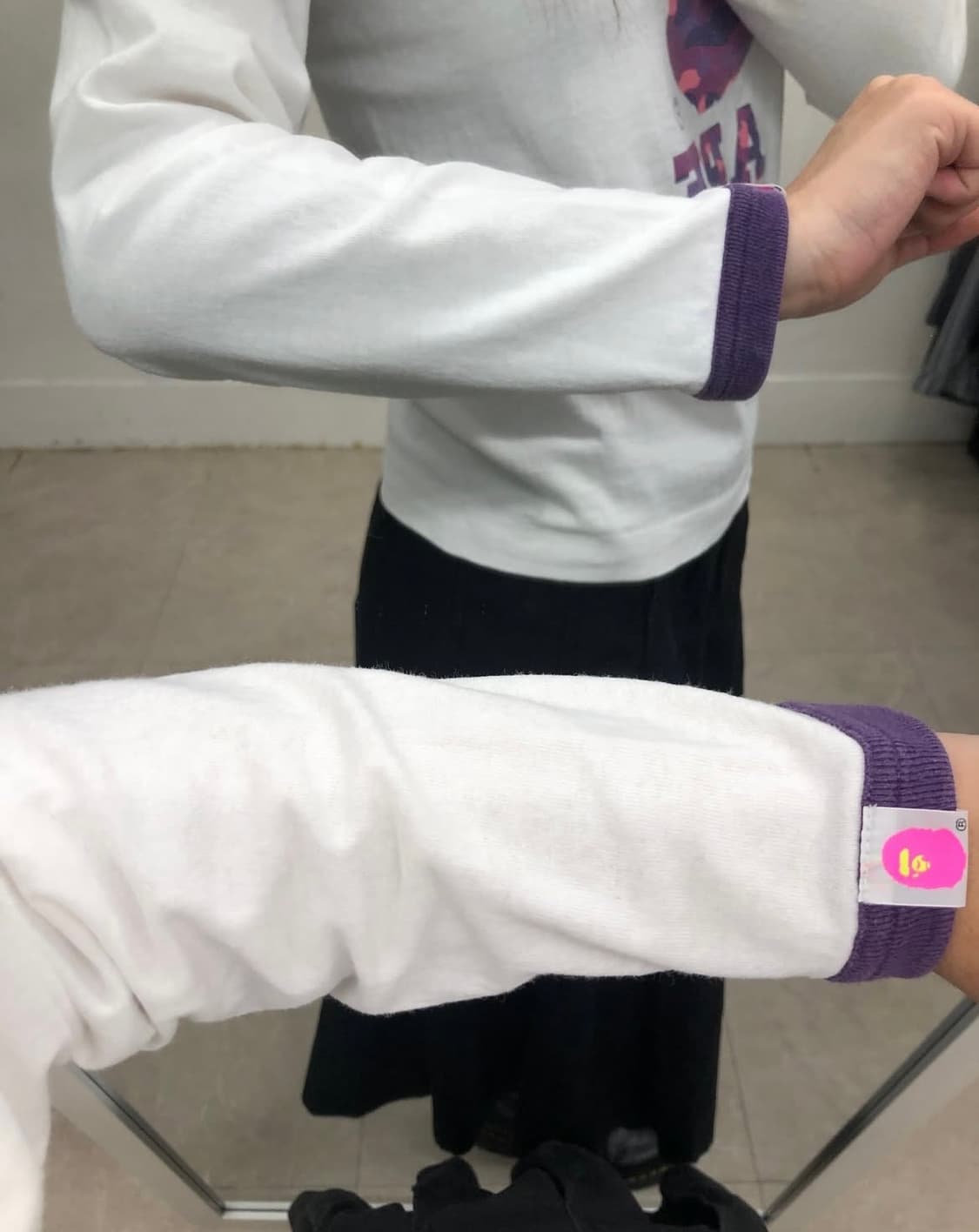 딱붙핏 베이프 링거 롱슬리브 티셔츠 상품이미지3