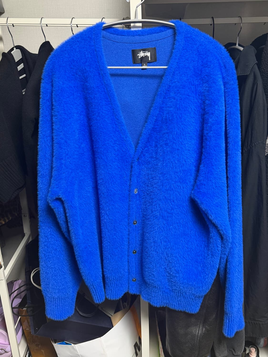 스투시 쉐기 가디건 로얄 블루 L 사이즈 상품이미지1