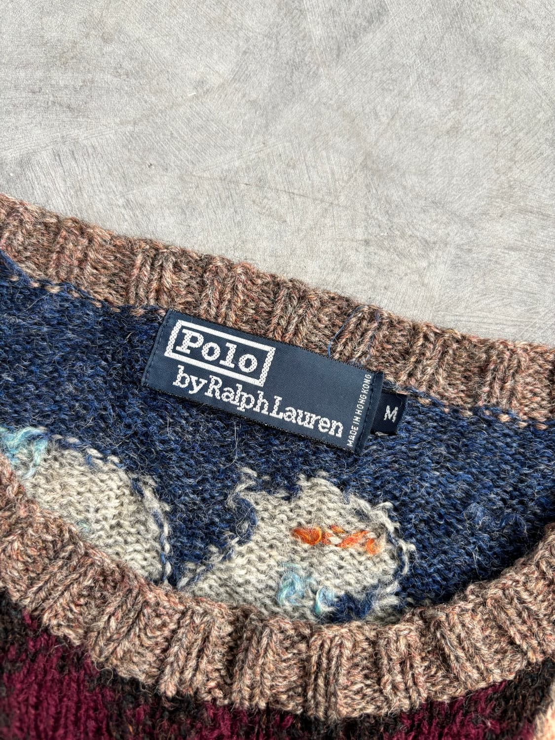 폴로랄프로렌 90‘s 플래그 패치워크 니트 상품이미지8