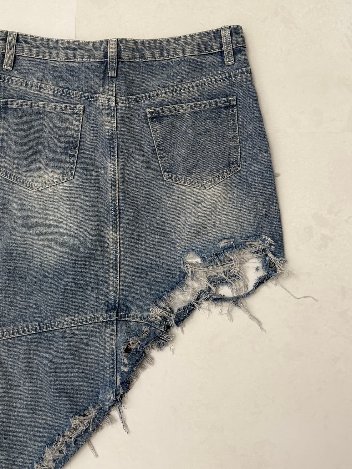 디스트레스 언발 청스커트  상품이미지6