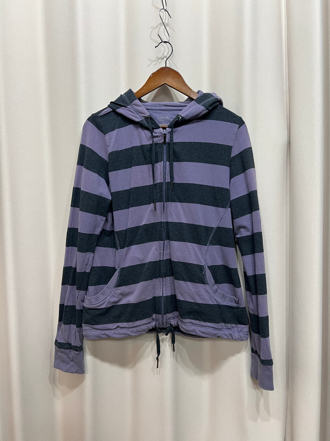 캘빈클라인 퍼플 스트라이프 후드집업  상품이미지2