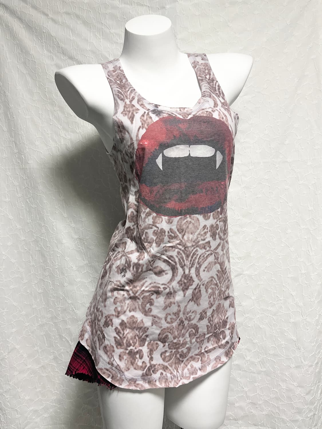 빈티지 펑크 트라이벌 레이어드 슬리브리스 탑 상품이미지2