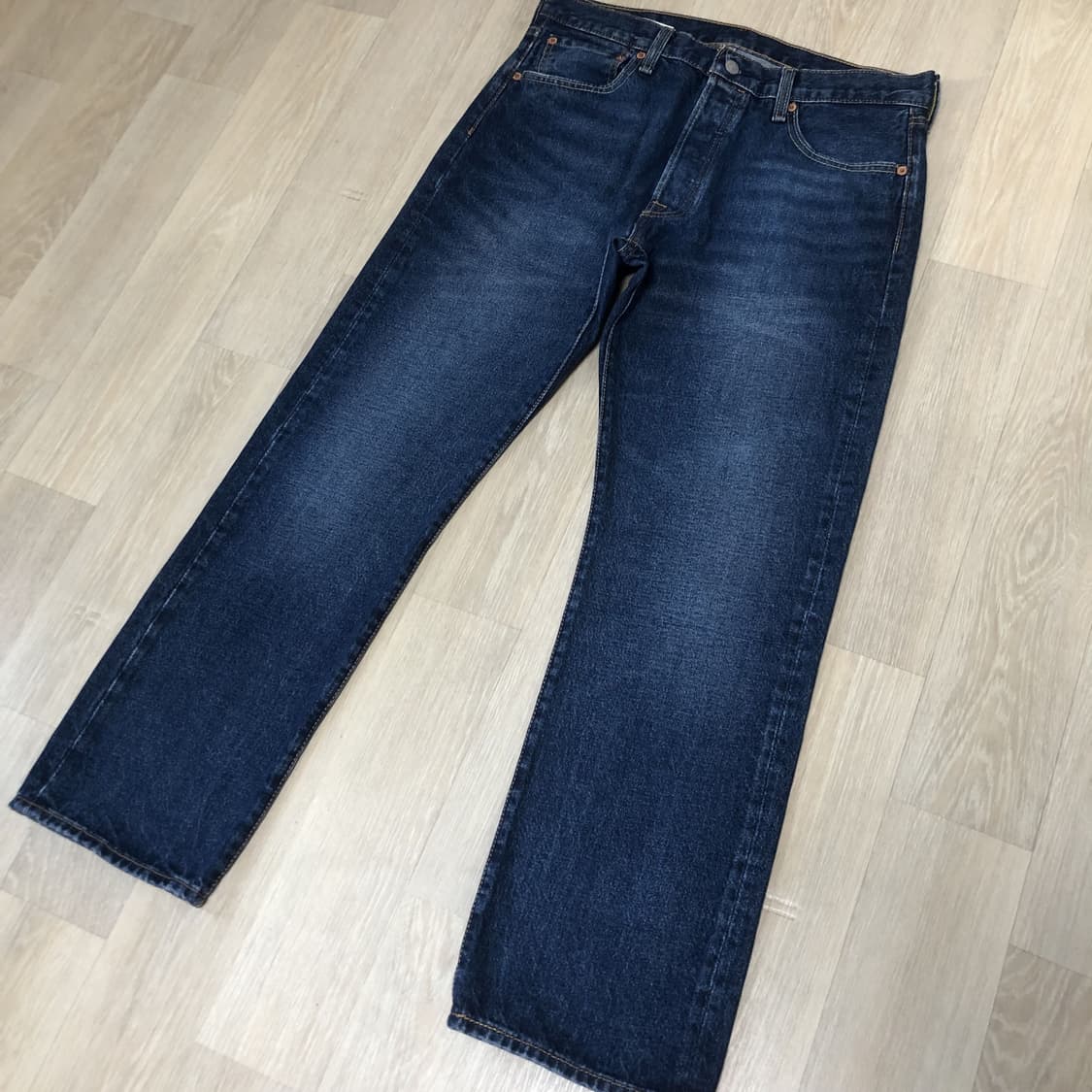 (34) 리바이스 Levi's 501 스트레이트핏 워시드 중청 데님 상품이미지2