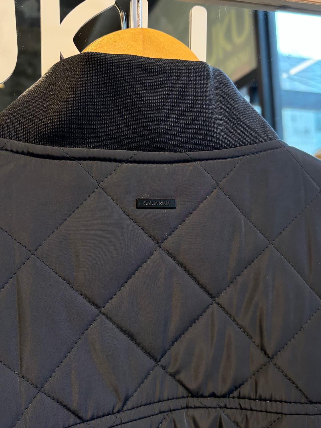 켈빈클라인 블랙 퀼팅 봄버 자켓 L 상품이미지7