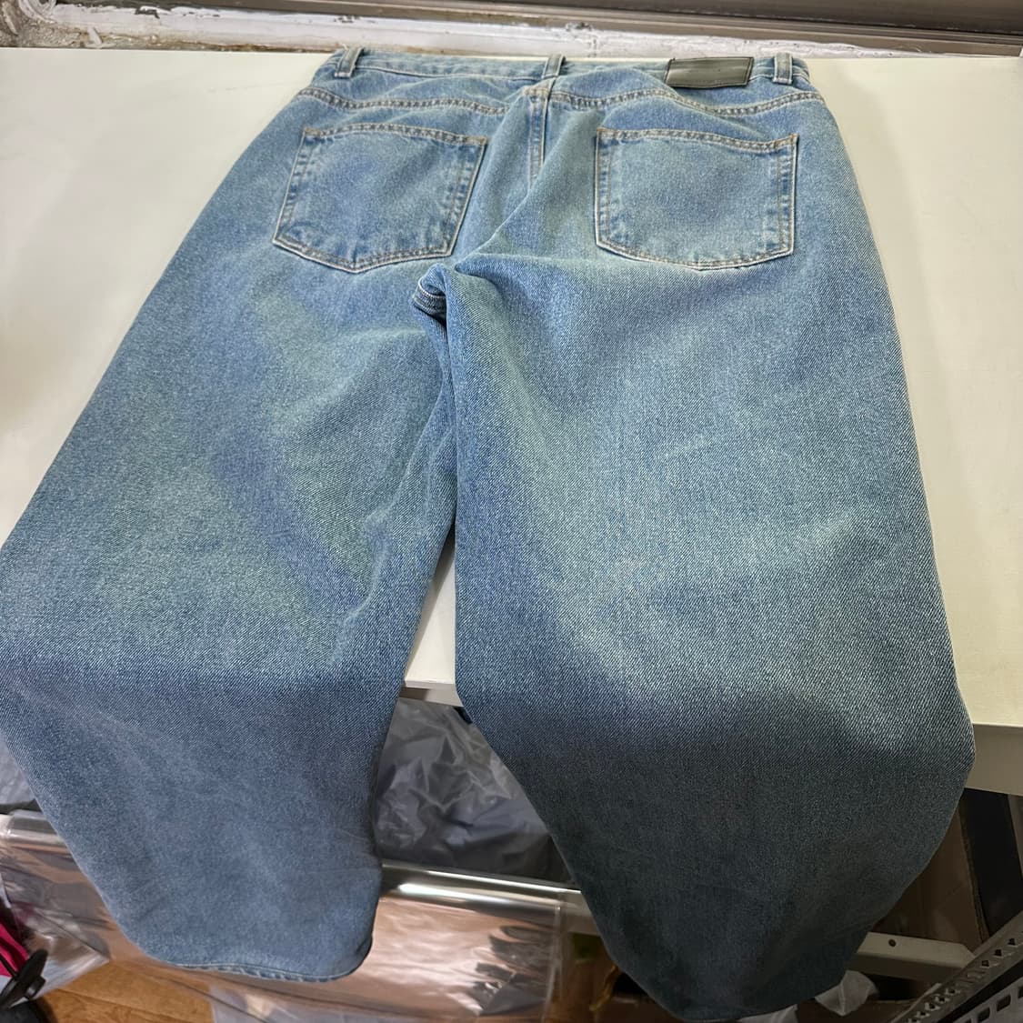 32 M-L 브랜디드 인스턴트데님 레귤러핏 연청워시드 데님팬츠 상품이미지5