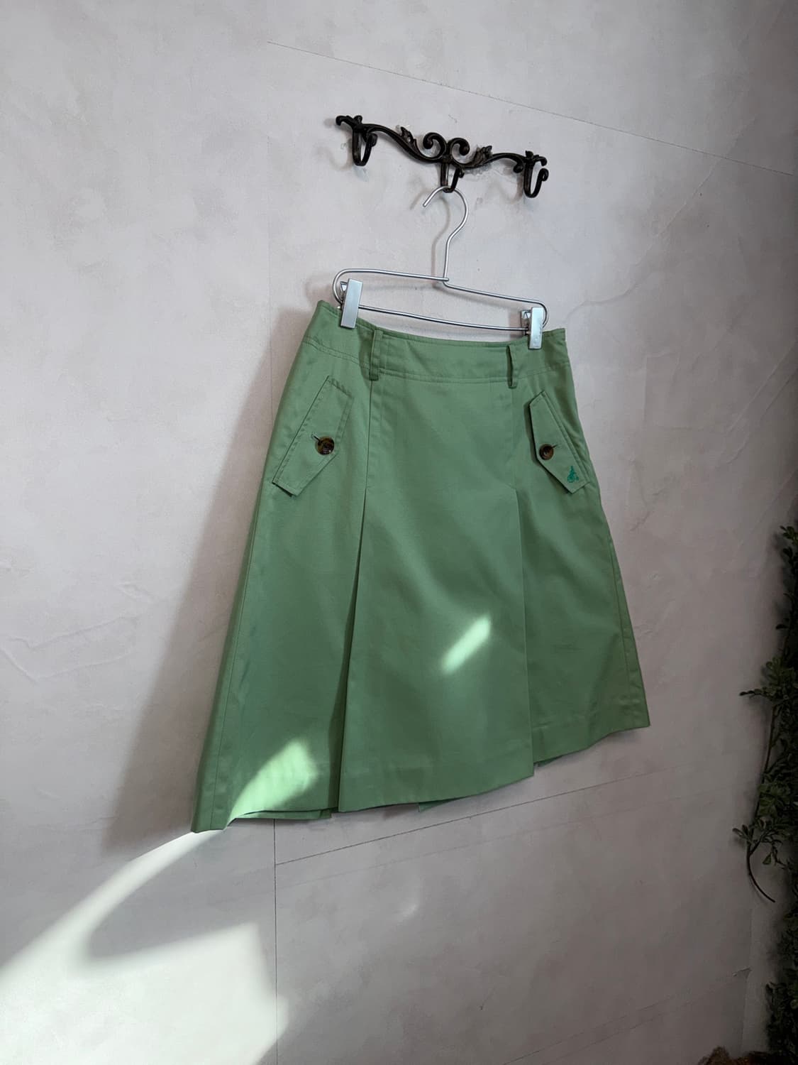 Bean Pole melon pleats midi skirt 상품이미지2