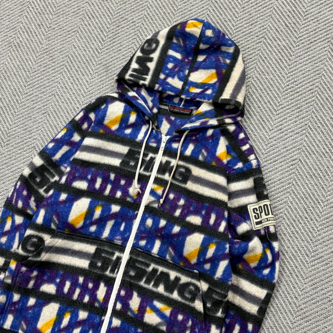 spoliner 레터링 패턴 플리스 자켓 v1435 상품이미지3