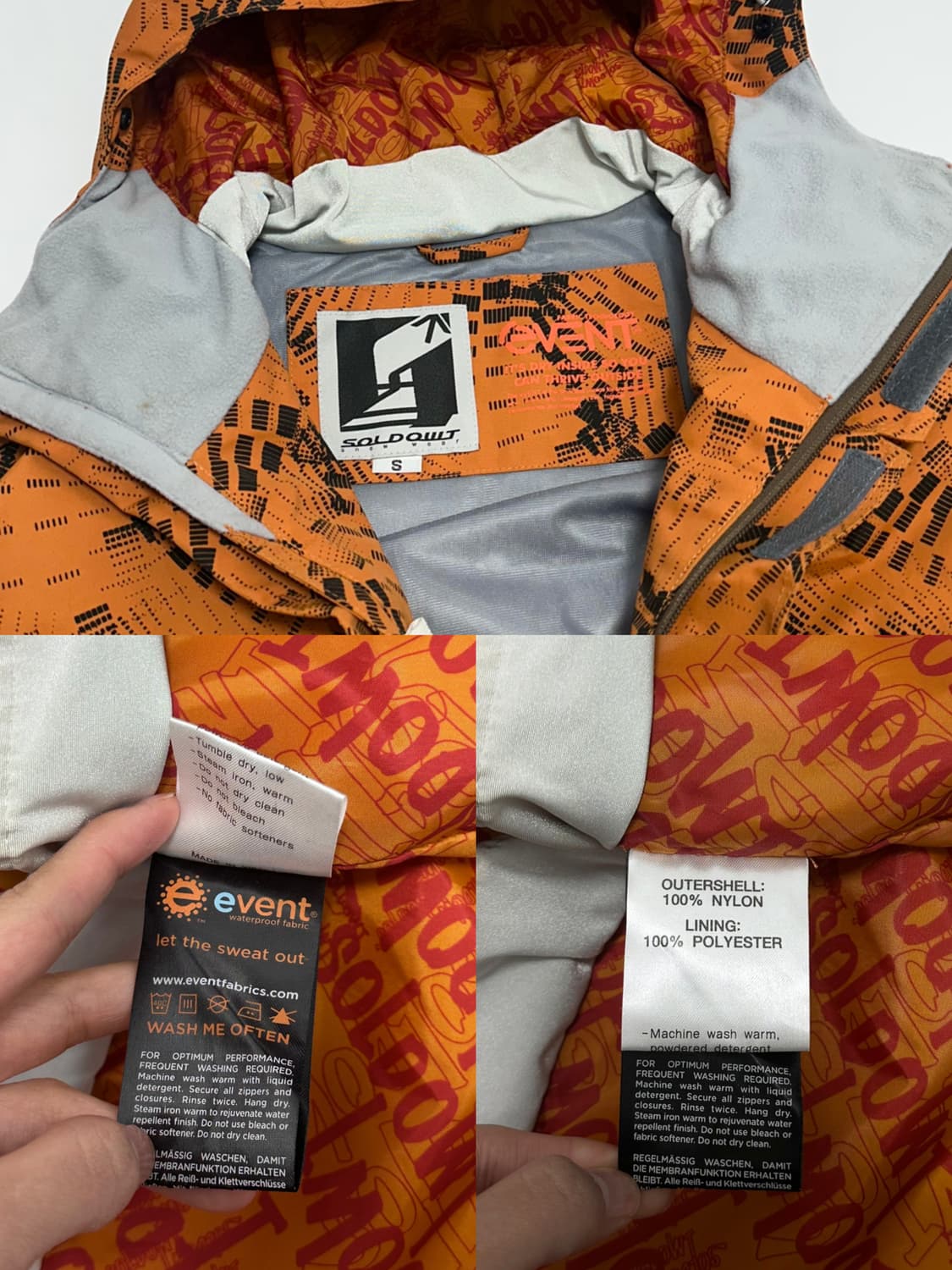 sold owt 패턴 스키복 바람막이 자켓 상품이미지10