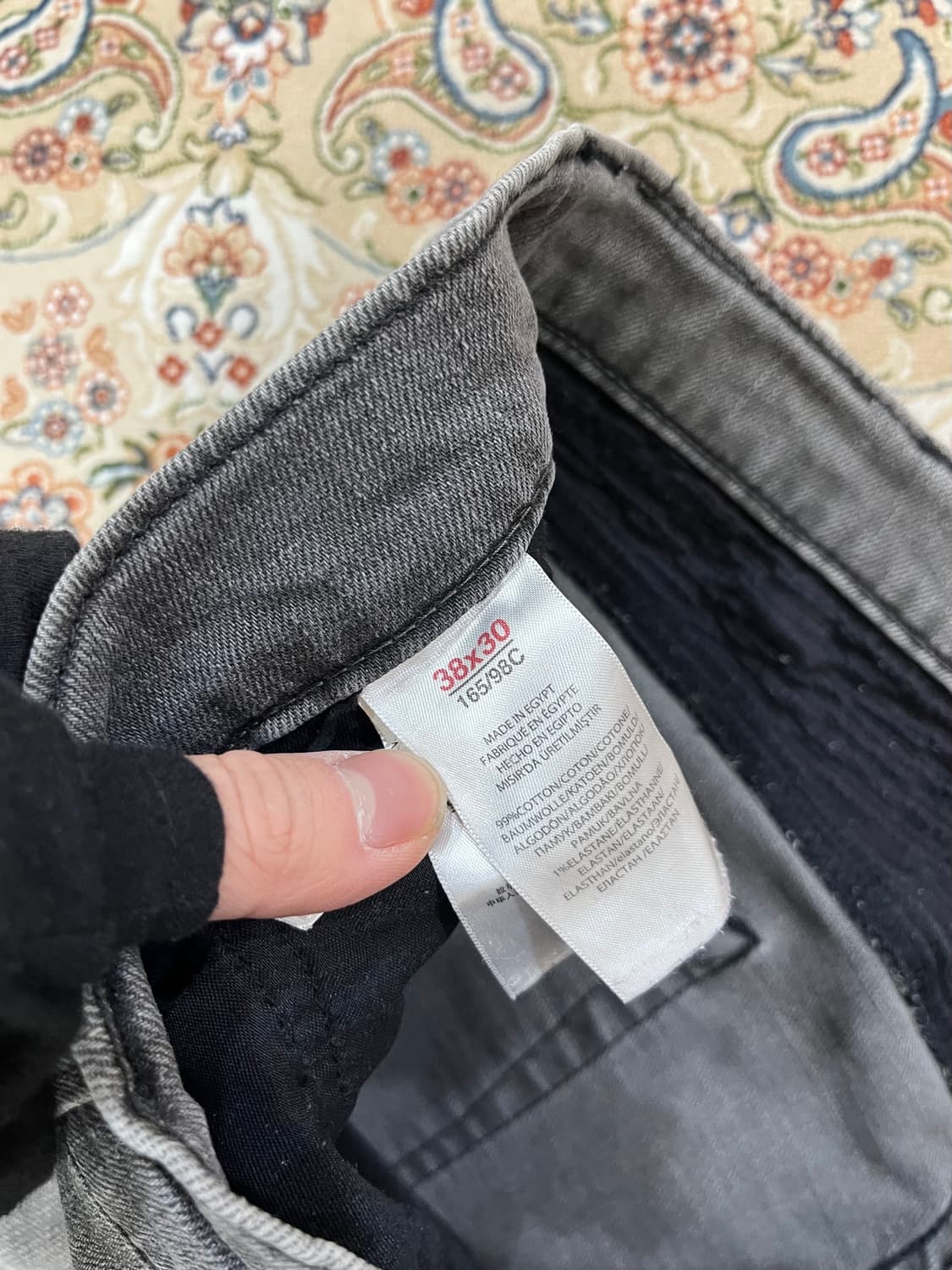 폴로 바이커 흑청 데님 팬츠 바지 상품이미지4