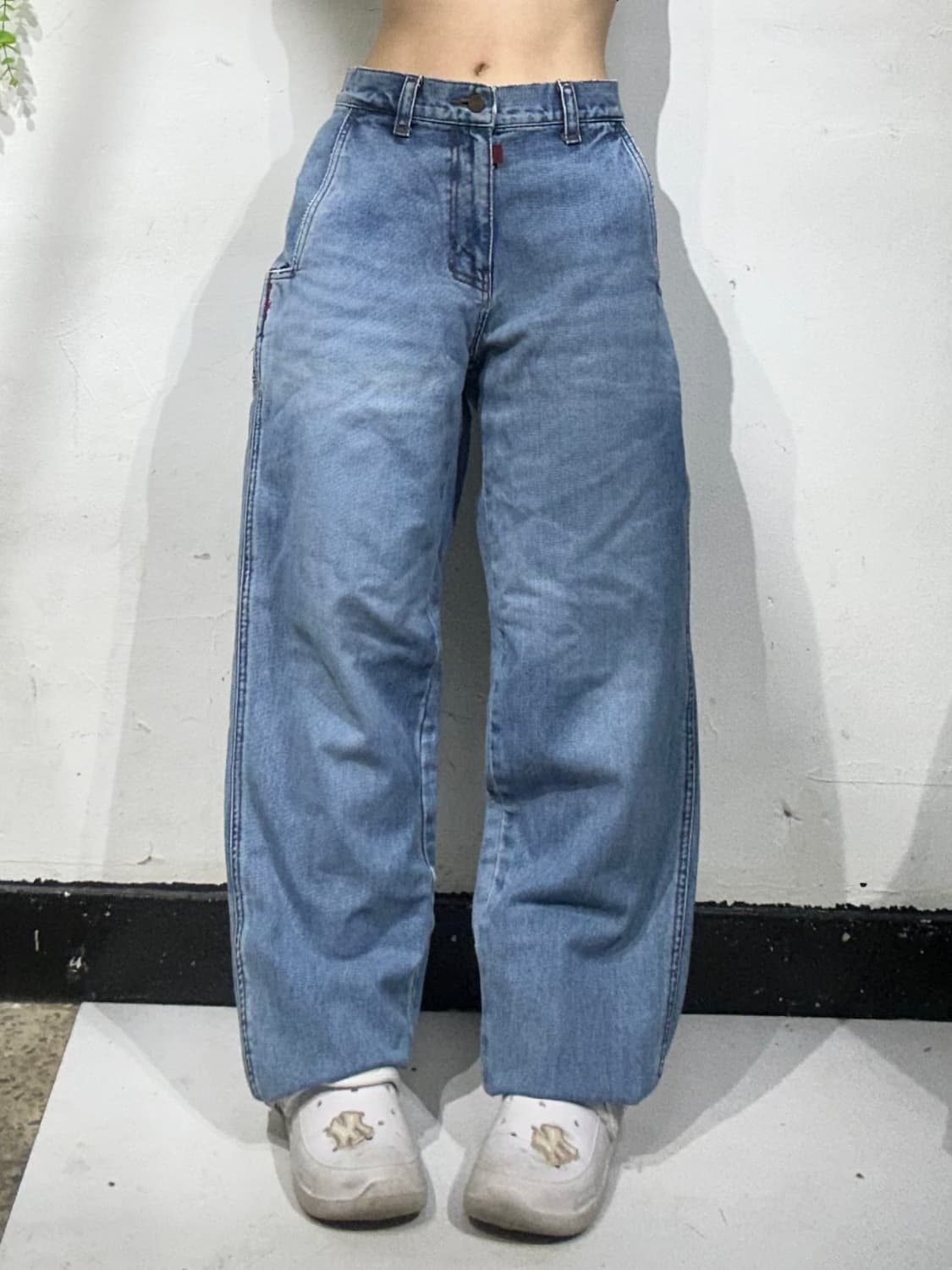 일본 빈티지 연청 C&J 카펜터 워크 데님 팬츠 자수 청바지  상품이미지2