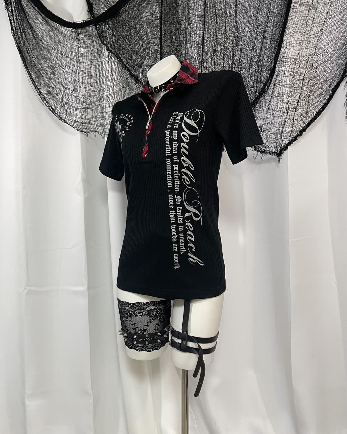 lettering chcek pk t-shirt 상품이미지2