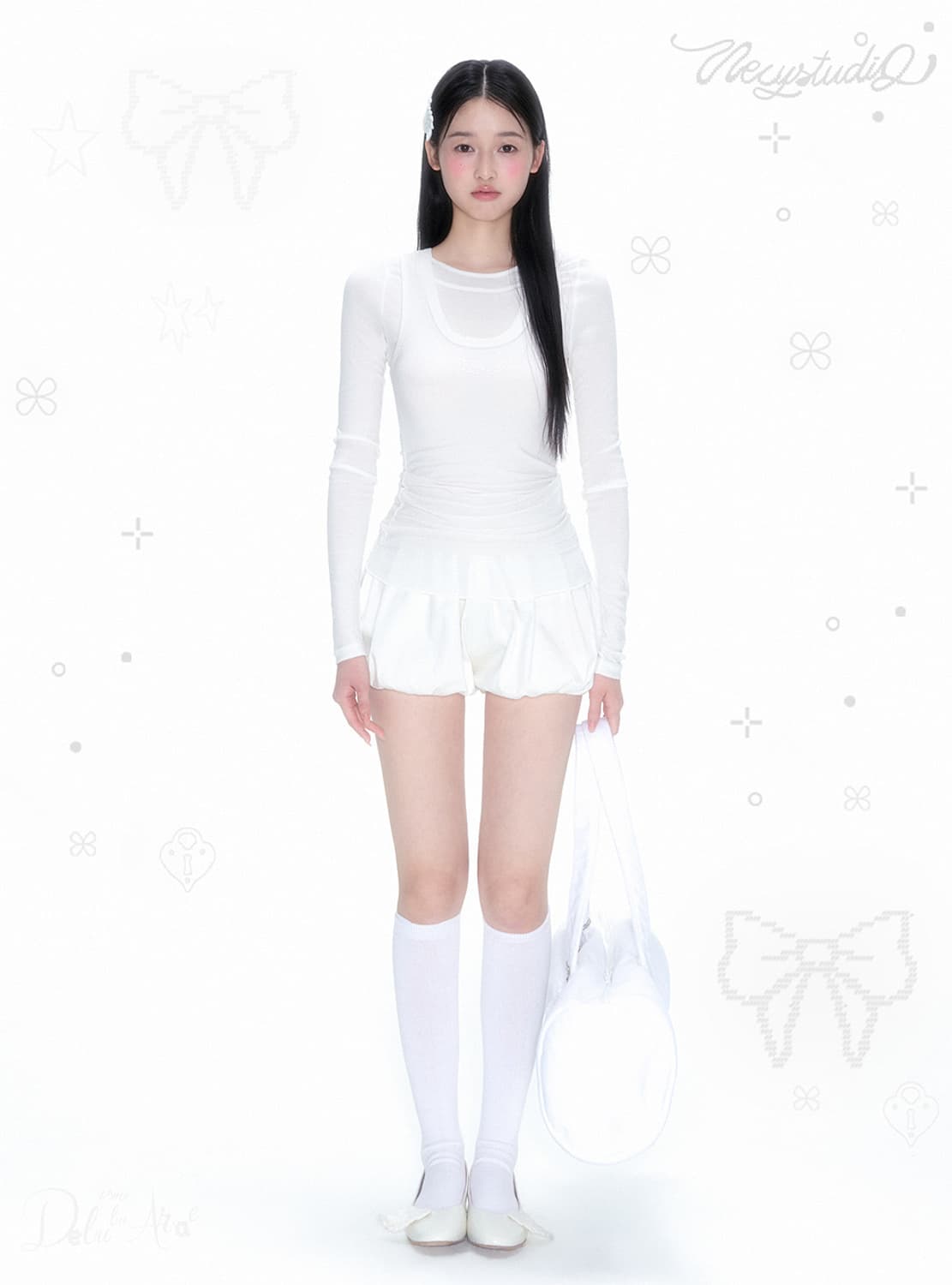 Necy studio 네시 스튜디오 구름 스커트 팬츠 상품이미지1