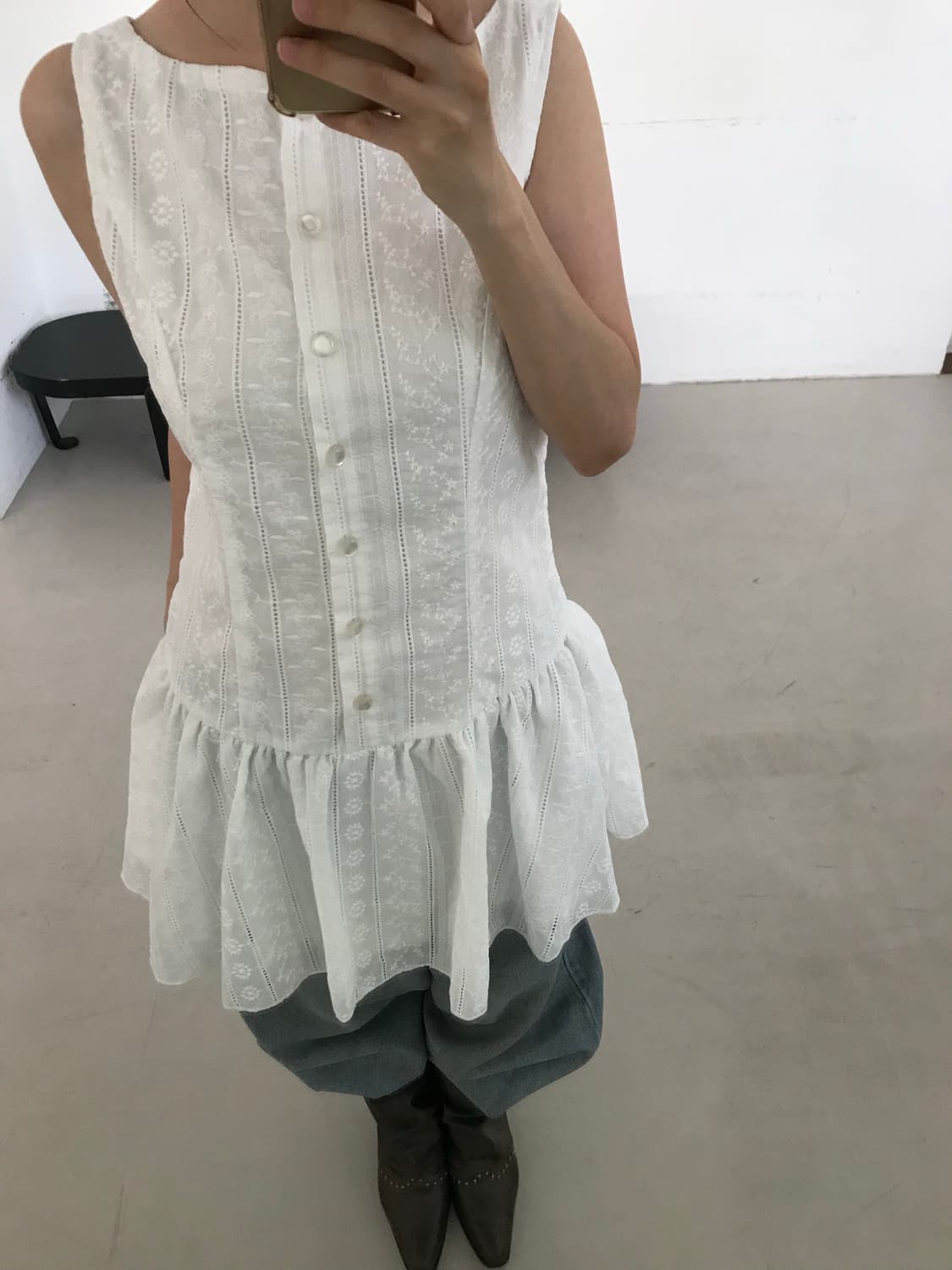 vintage lace sleeveless 상품이미지3