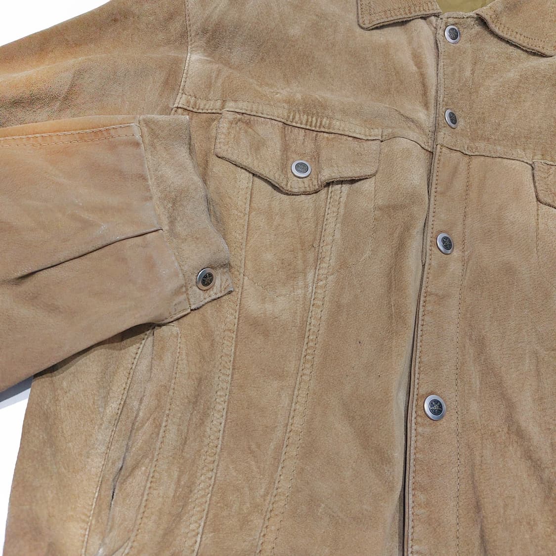 유럽 빈티지 스웨이드 트러커 자켓 (105~110) 상품이미지4