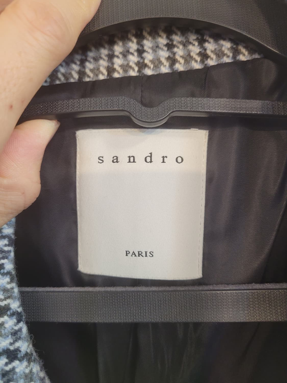 산드로 Sandro 체크 롱 코트 100 상품이미지2