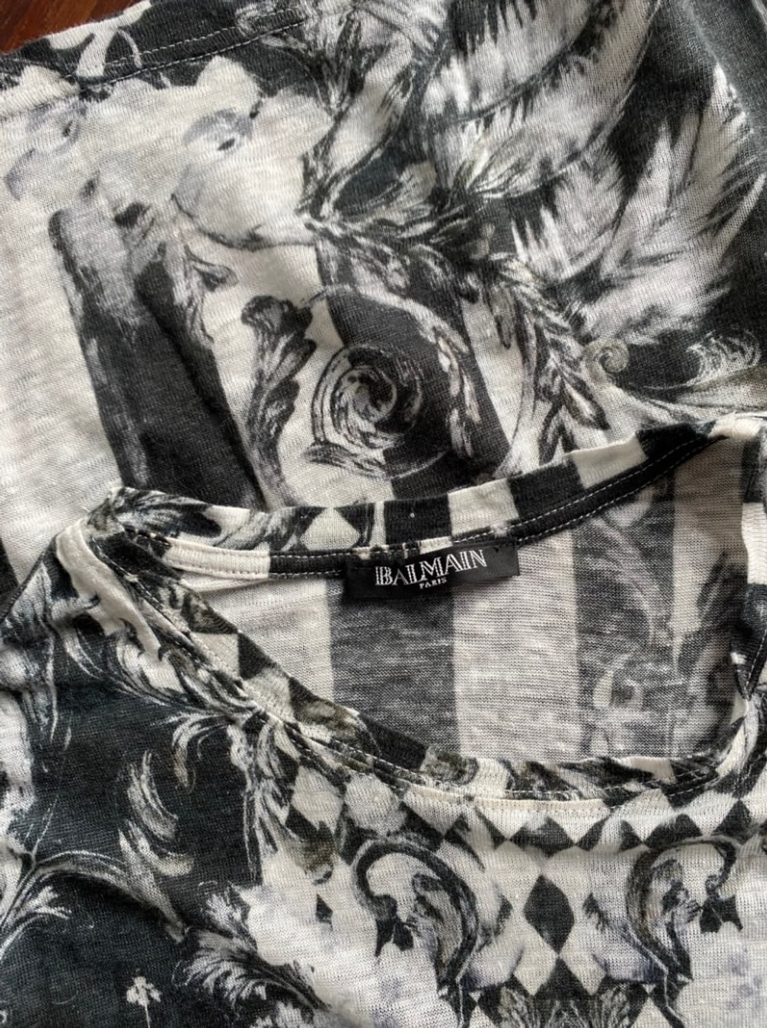 Balmain linen graphic print t-shirts 상품이미지2
