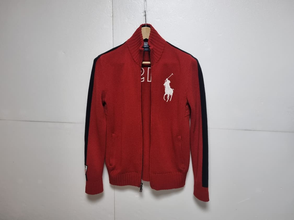남성 POLO 폴로 랄프로렌 빅포니 스위스 램스 울 WOOL 니트 집업 상품이미지1