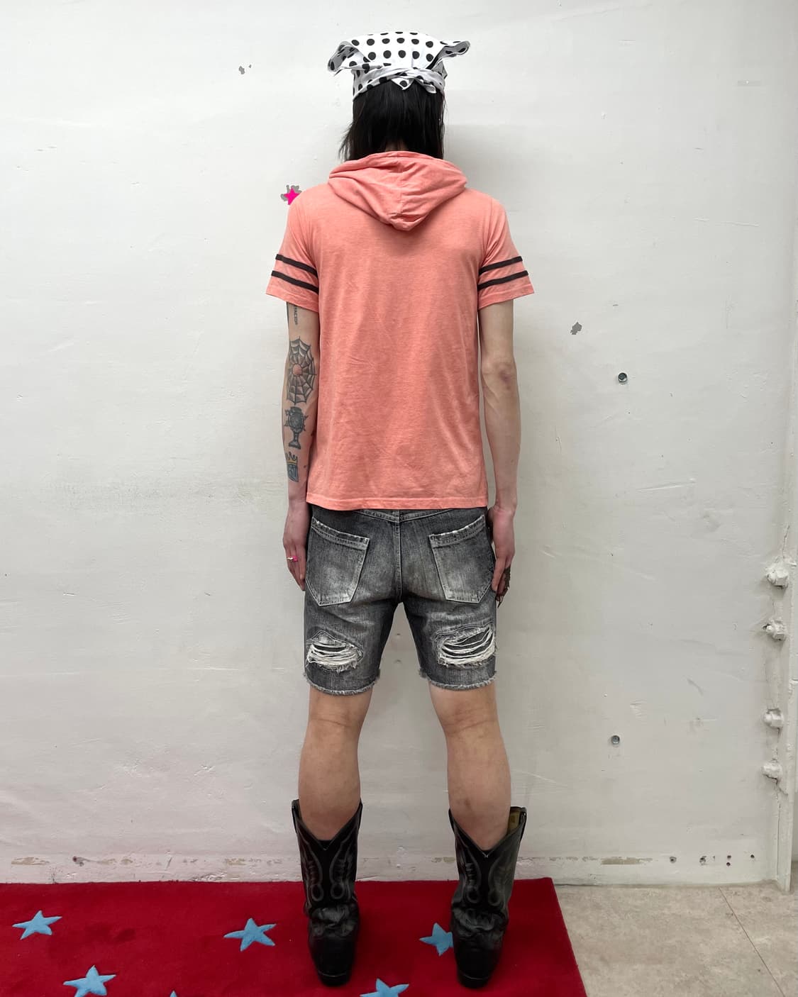  Retro Orange Hooded T-Shirt  상품이미지4