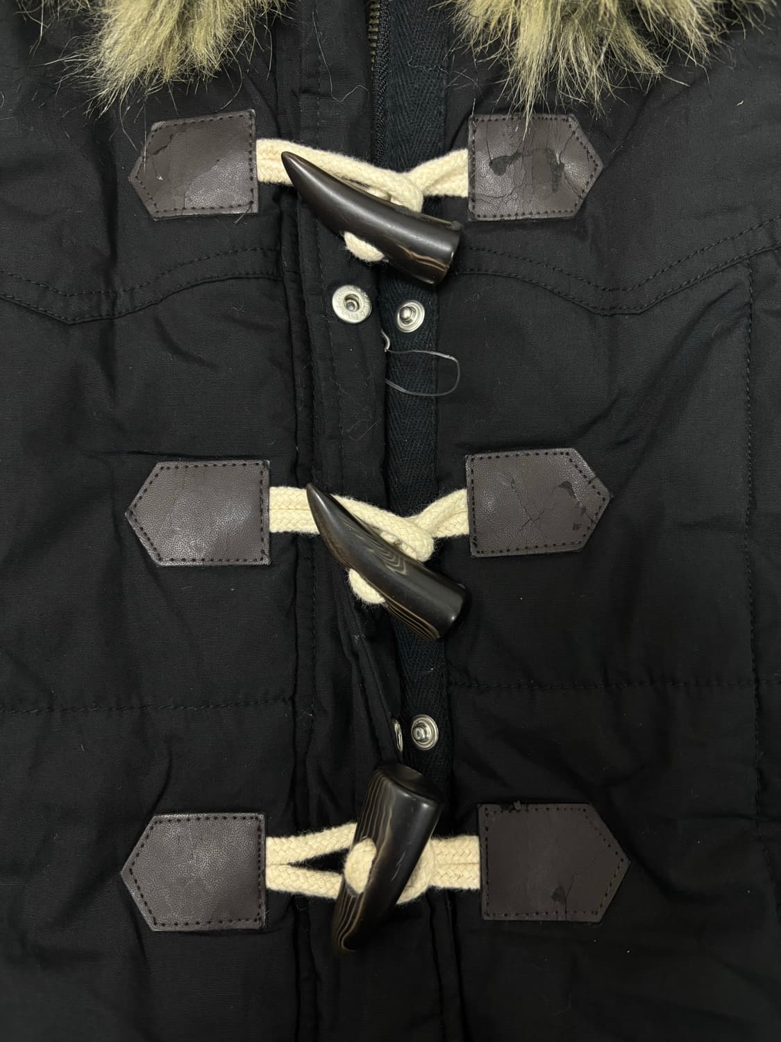 Y2K Fur Hoodie Navy Vest 상품이미지7