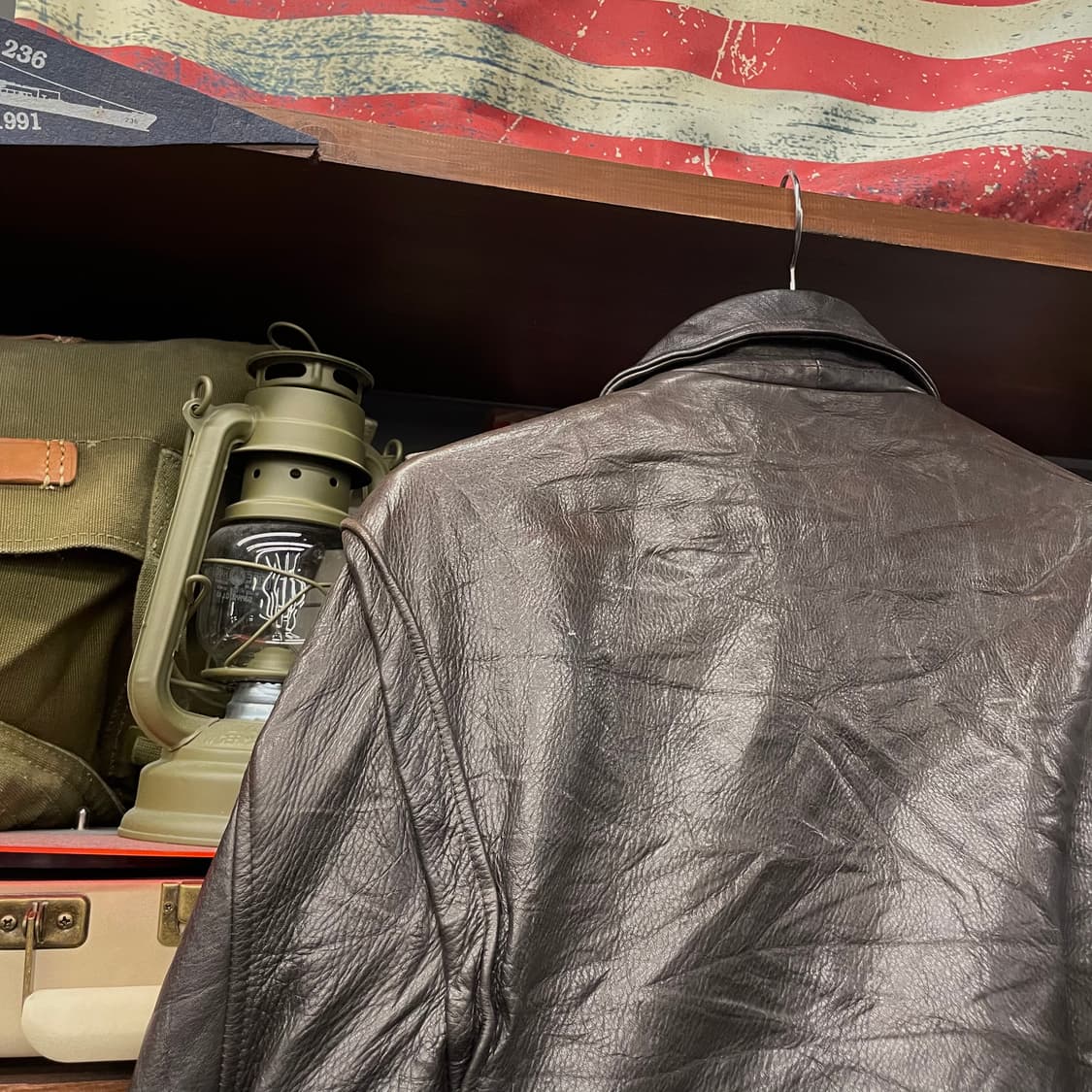 90s Harry Layne 레더 클로스 A2 리얼 레더 가죽 자켓 상품이미지4