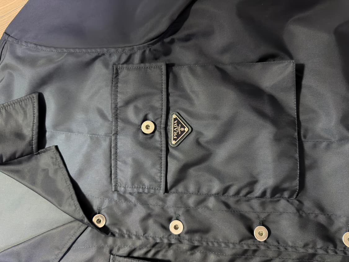 프라다 숏슬리브 리나일론 셔츠 네이비 L 상품이미지7