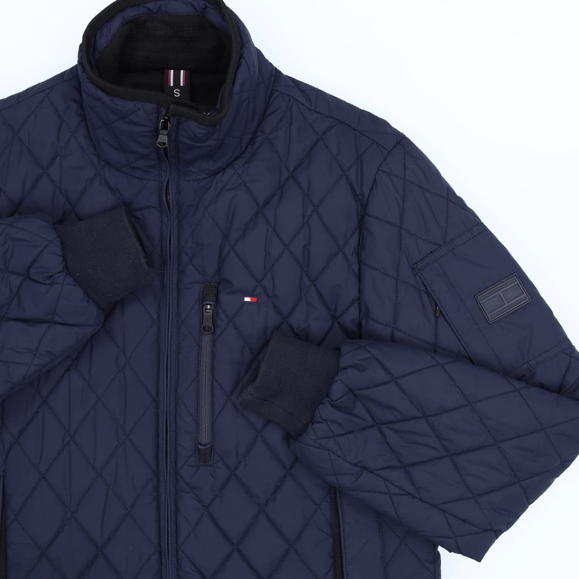 [S] 타미힐피거 퀄팅 와펜 경량 패딩 점퍼 자켓 네이비 N6944 상품이미지3