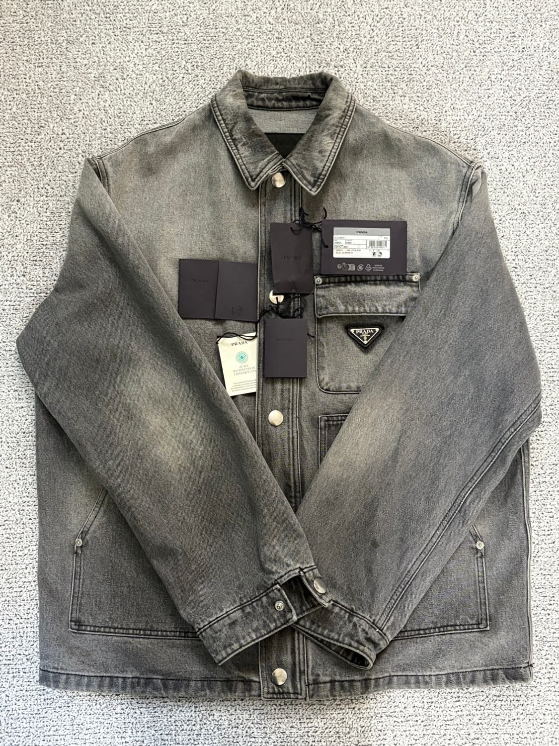 프라다 데님 블루종 자켓 상품이미지1