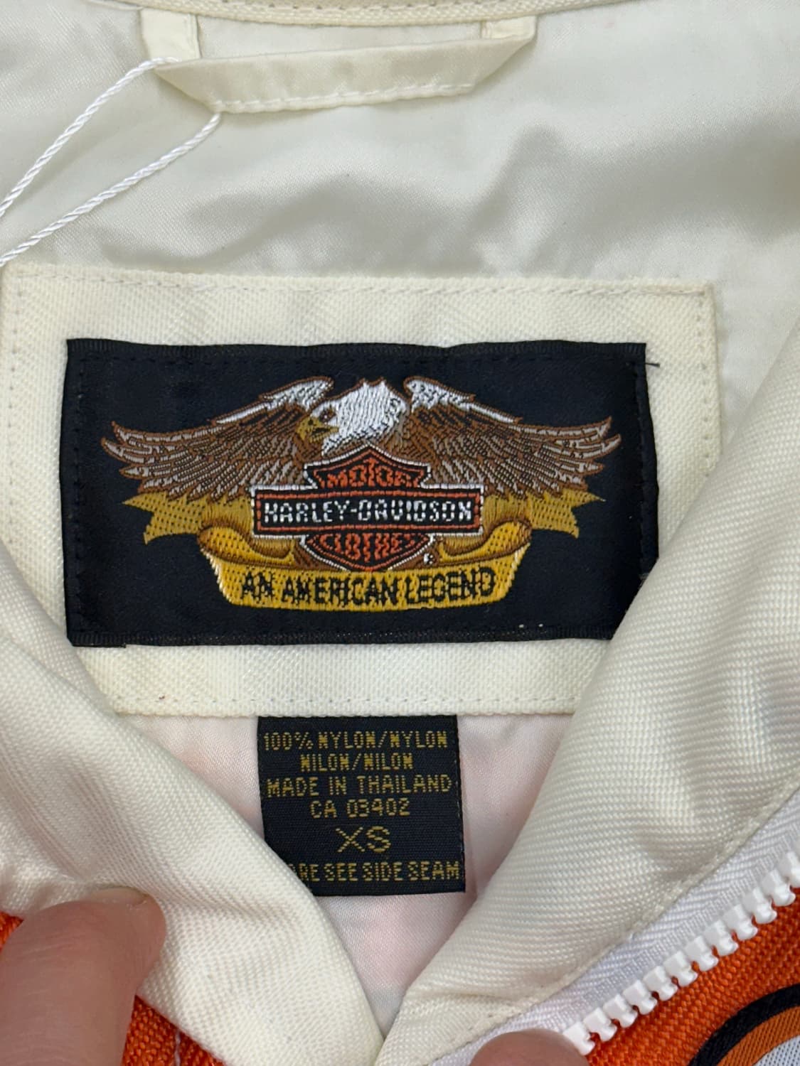 XS)할리데이비슨 빈티지 나일론 크롭 레이싱 자켓 상품이미지7