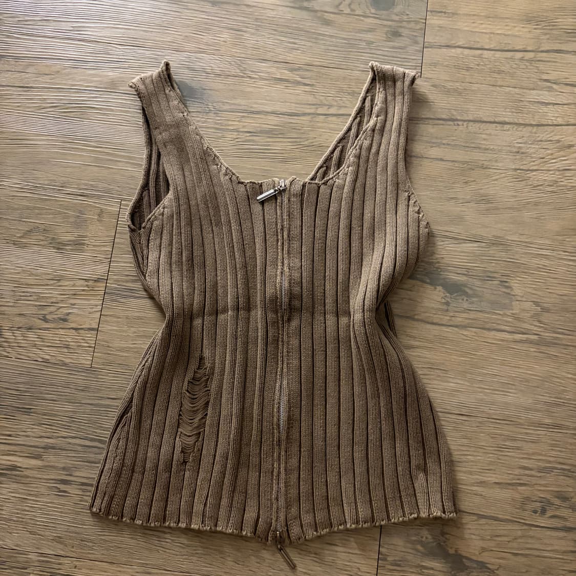 나시 와투케 펑크 레이어룸 y2k 슬리브리스 상품이미지1