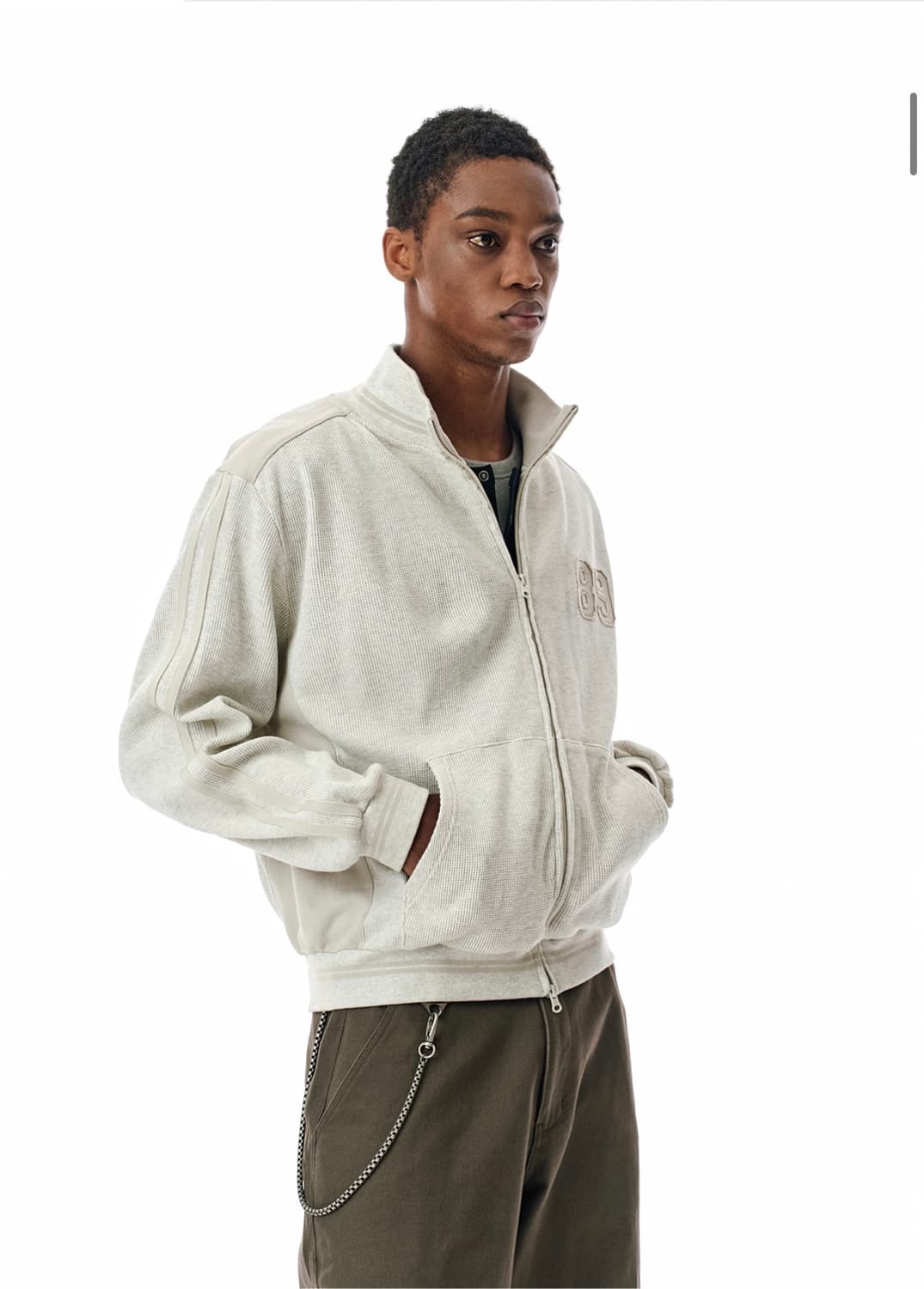 (새상품) 세컨모놀로그 - Waffle Track Jacket 상품이미지7