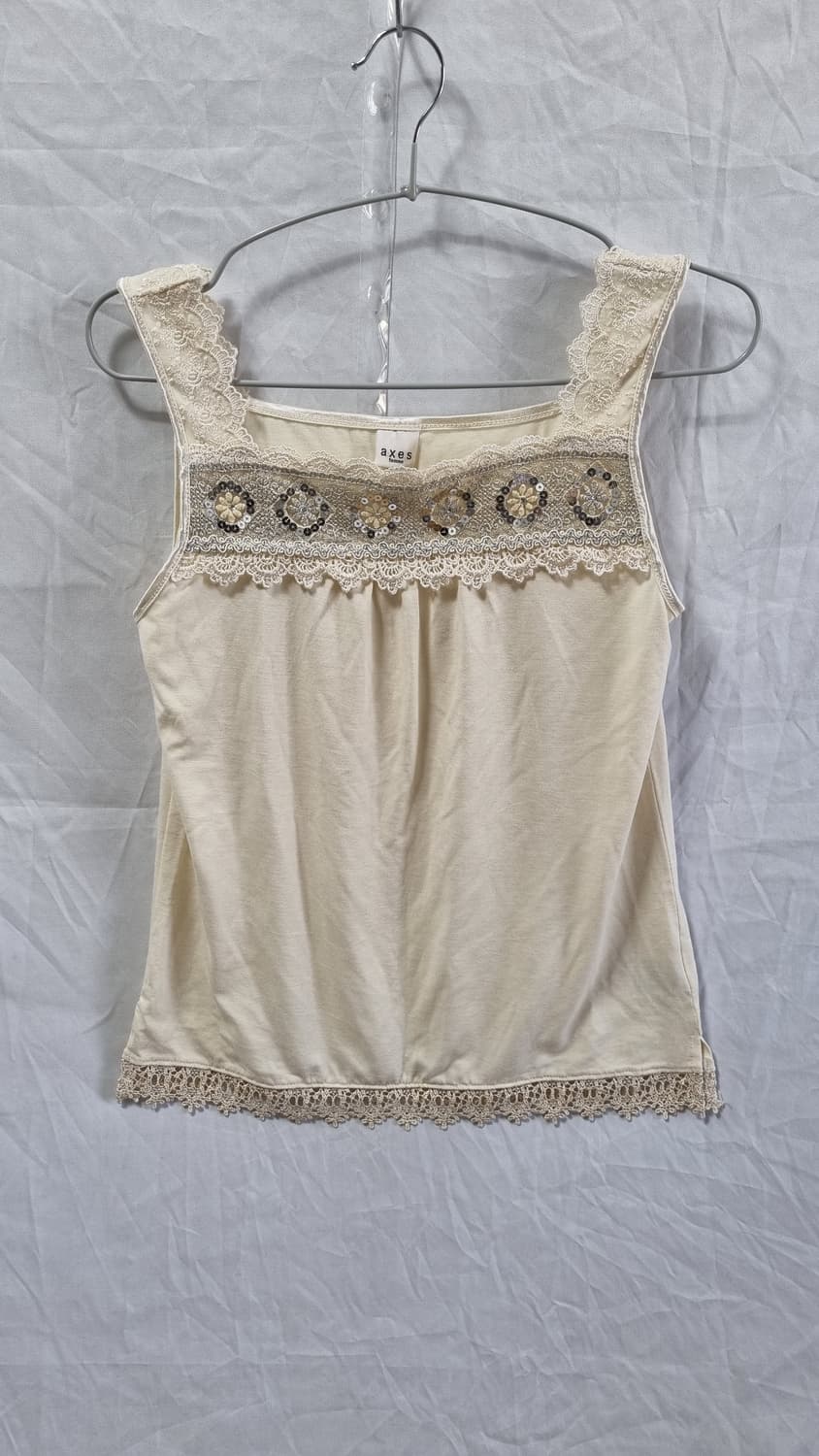 엑시즈팜 axes femme 레이스 끈나시 블라우스 상품이미지1