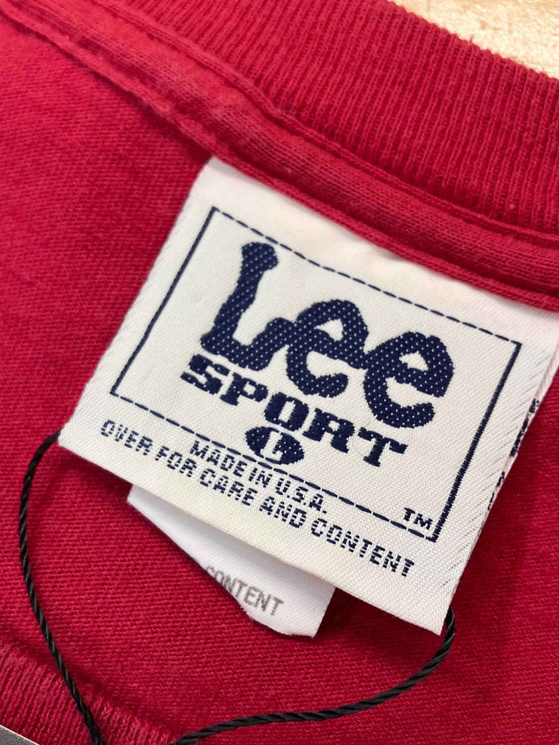 Lee 자수 반팔 티셔츠 레드 L  #csz3894  상품이미지5