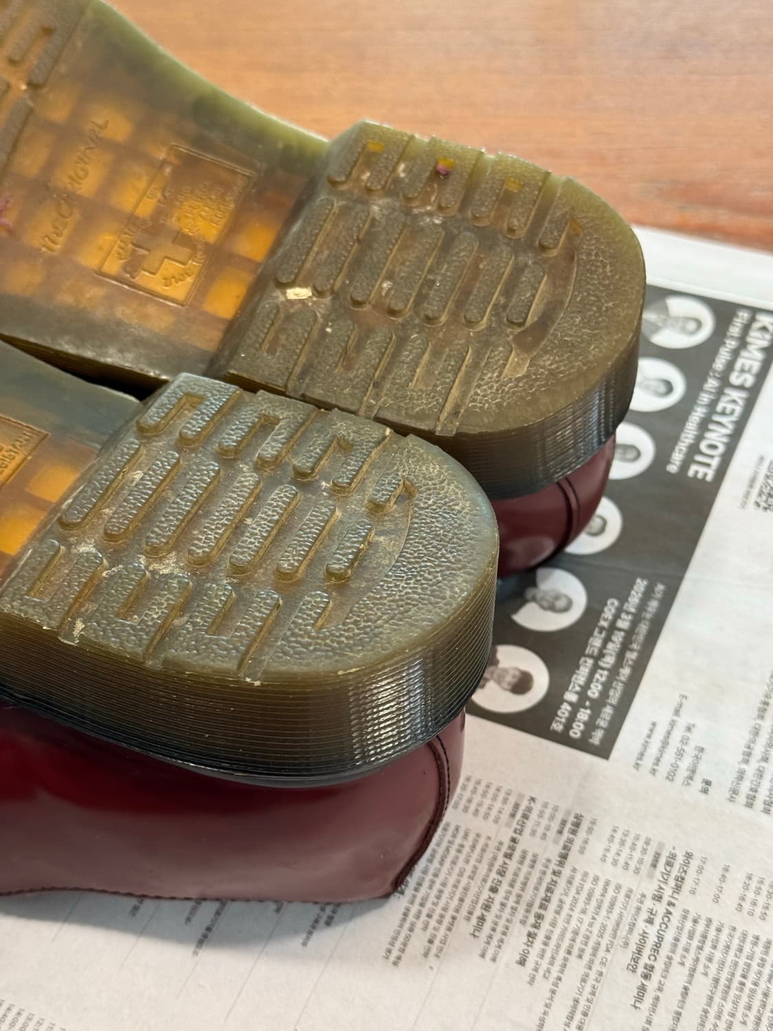 (250)닥터마틴 1461 체리 레드 3홀 새상품급 상품이미지5