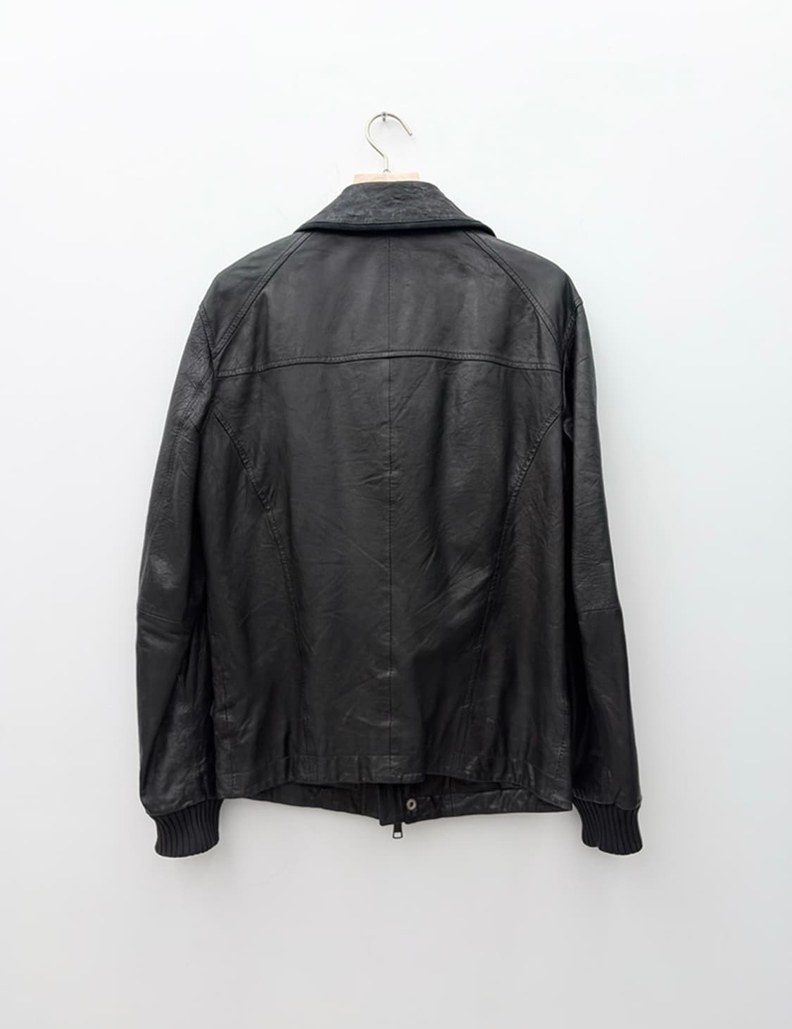 아르마니 익스체인지 하이넥 레더 자켓 상품이미지4