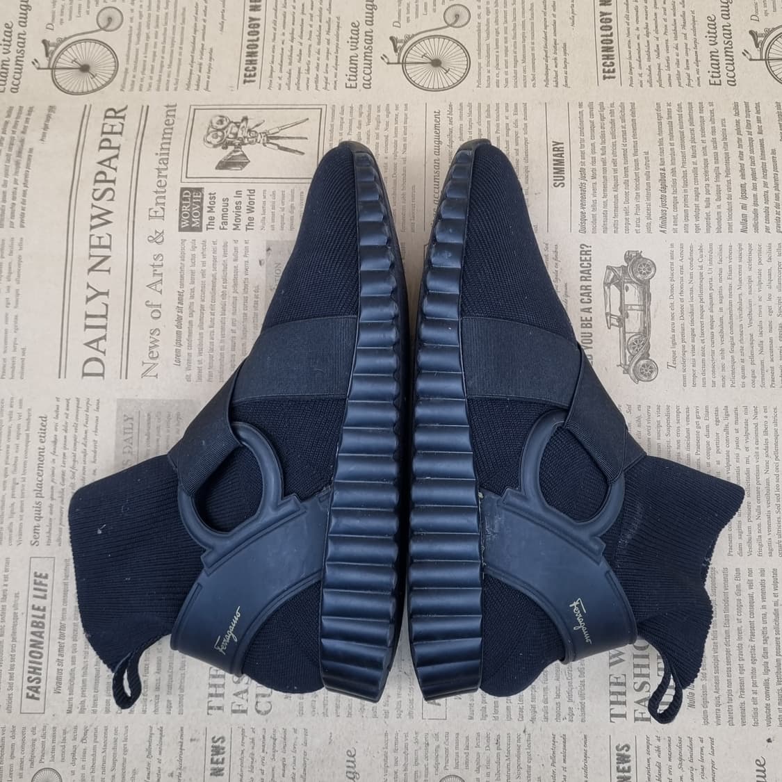 페라가모 블랙 니트 스니커즈230 상품이미지5