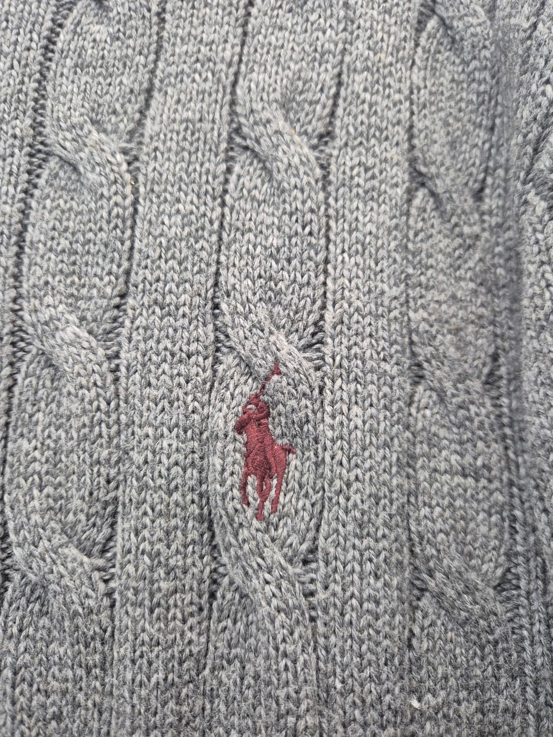 폴로 랄프로렌 케이블 니트 회색 / 105 (정품) 상품이미지3