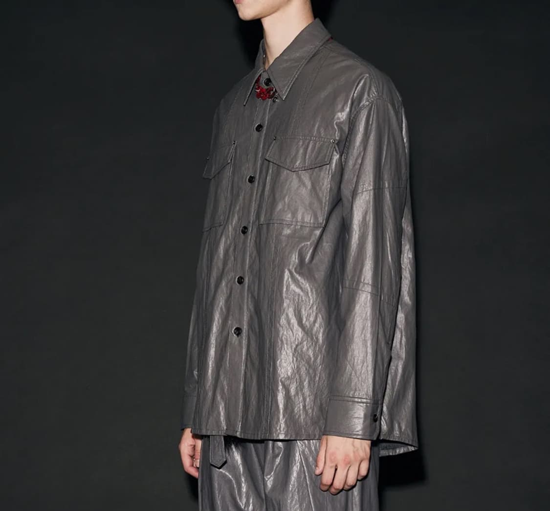 메종미네드 레더셔츠 상품이미지3