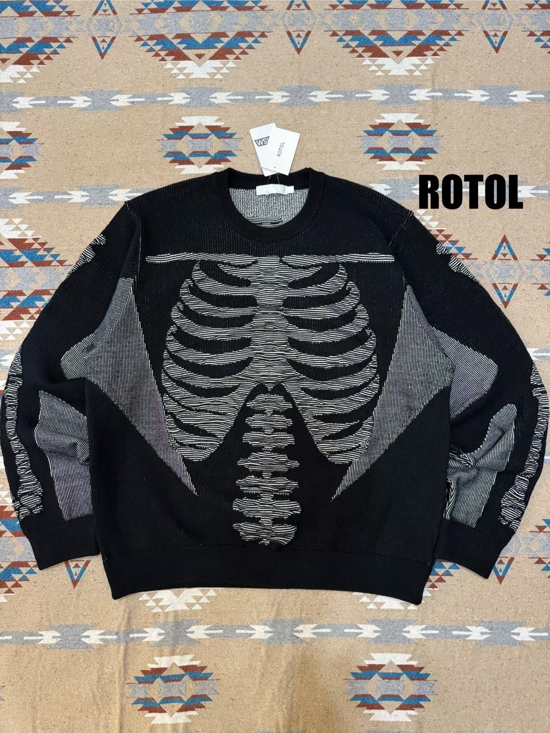 [3][L] 로톨 ROTOL 3D 스켈레톤 울 니트  상품이미지1