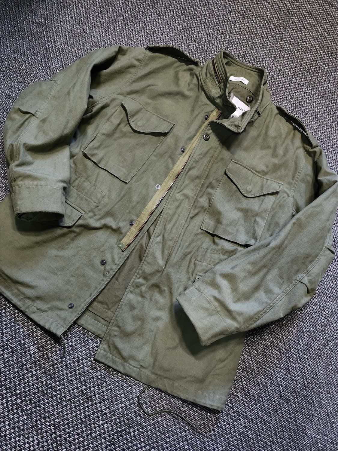 더블탭스 야상 M65 필드 자켓 카키  2사이즈  상품이미지10