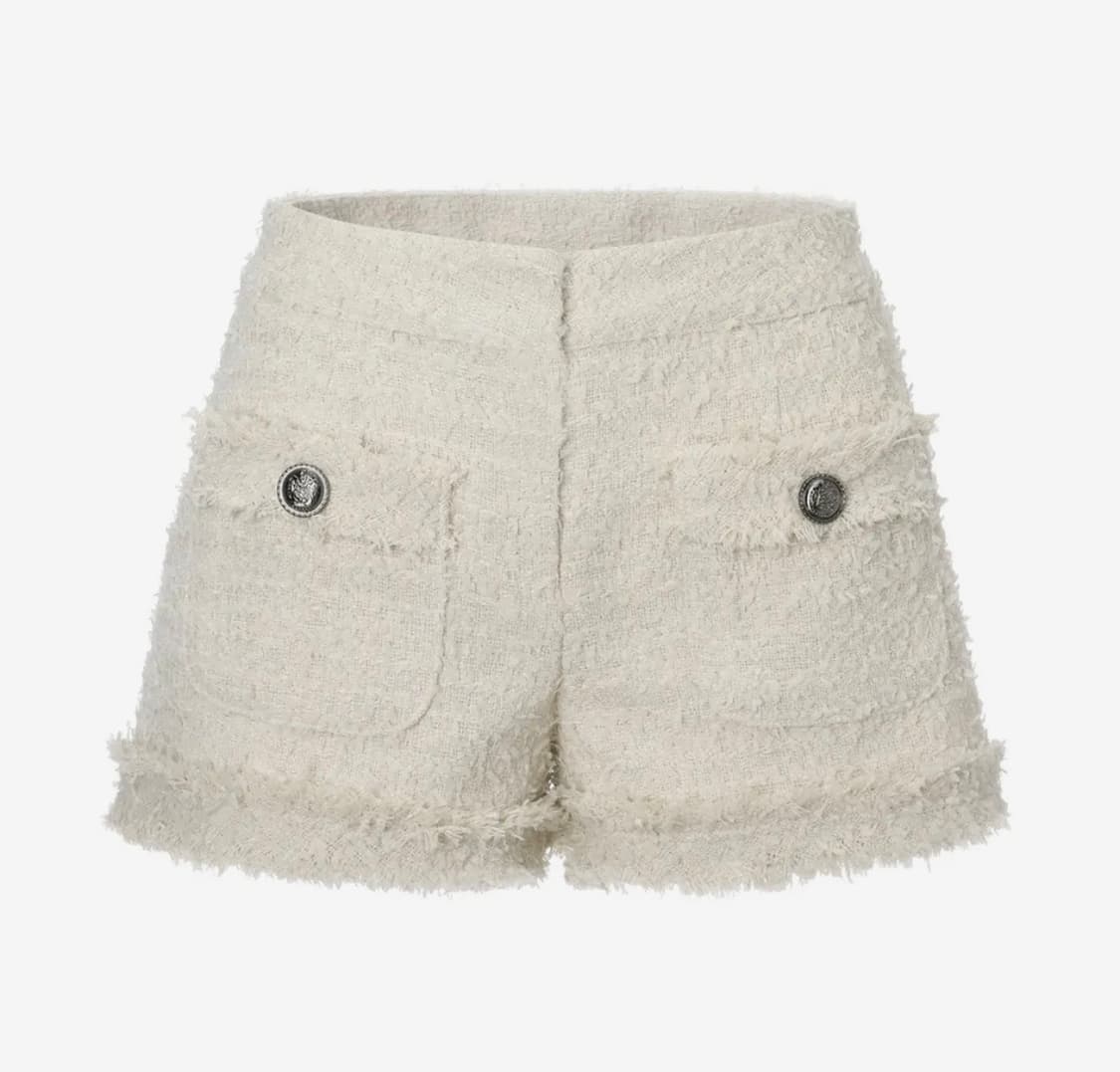 카키포인트 앤티크 트위드 쇼츠 아이보리 2 상품이미지2