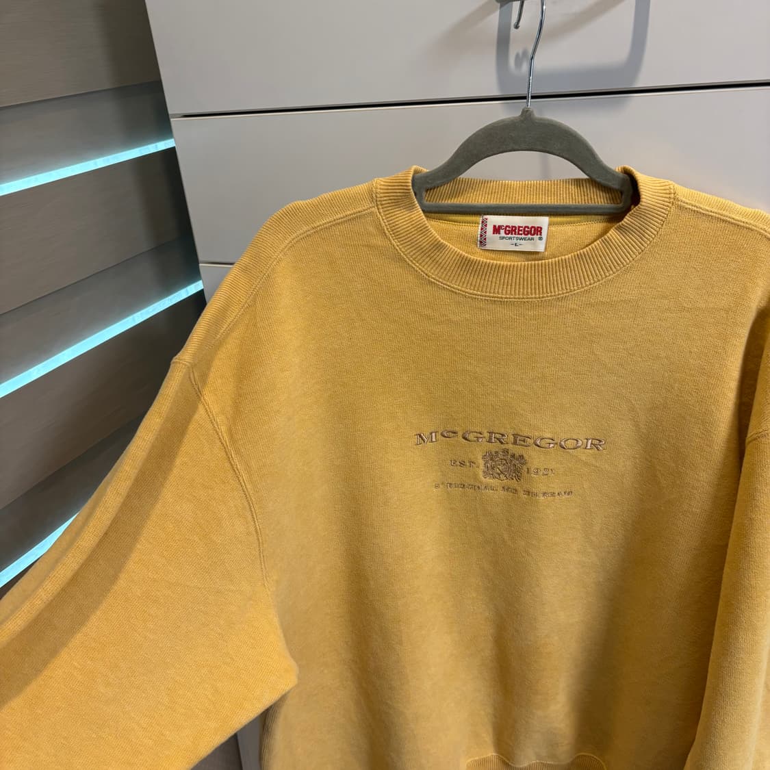McGregor 빈티지 머스타드 옐로우 맨투맨 L 남녀공용 상품이미지3