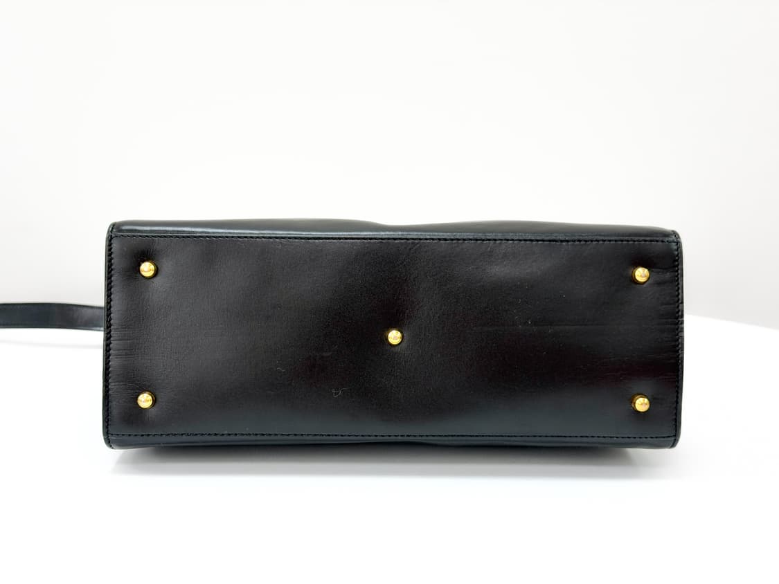 구찌 빈티지 카프스킨 레이디 락 탑 핸들 백 상품이미지6