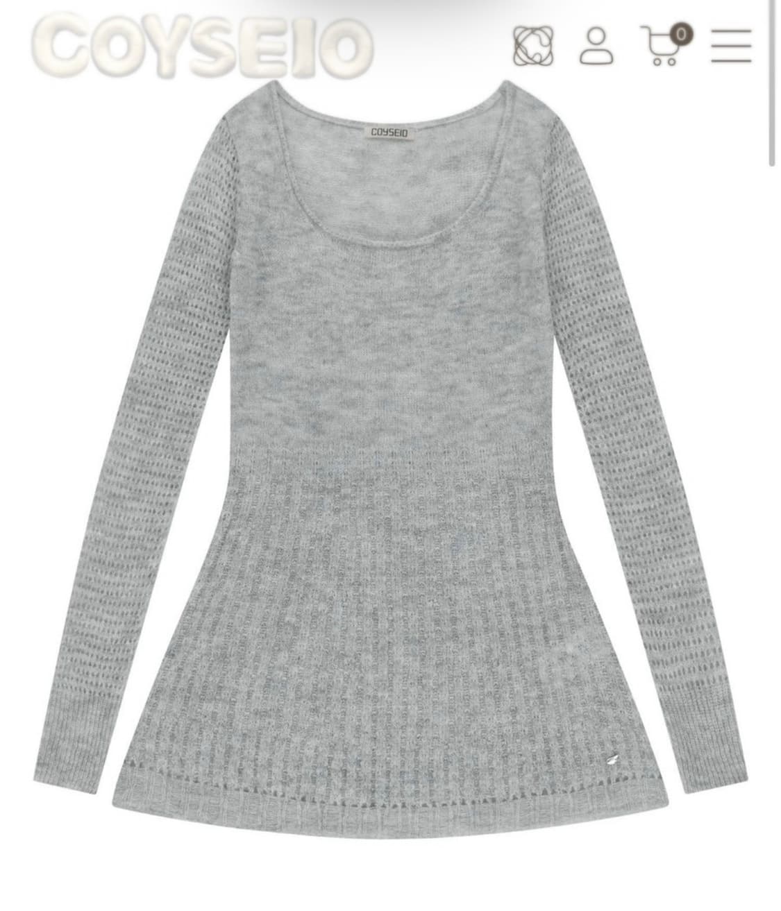 코이세이오 soft bell knit light grey 상품이미지3