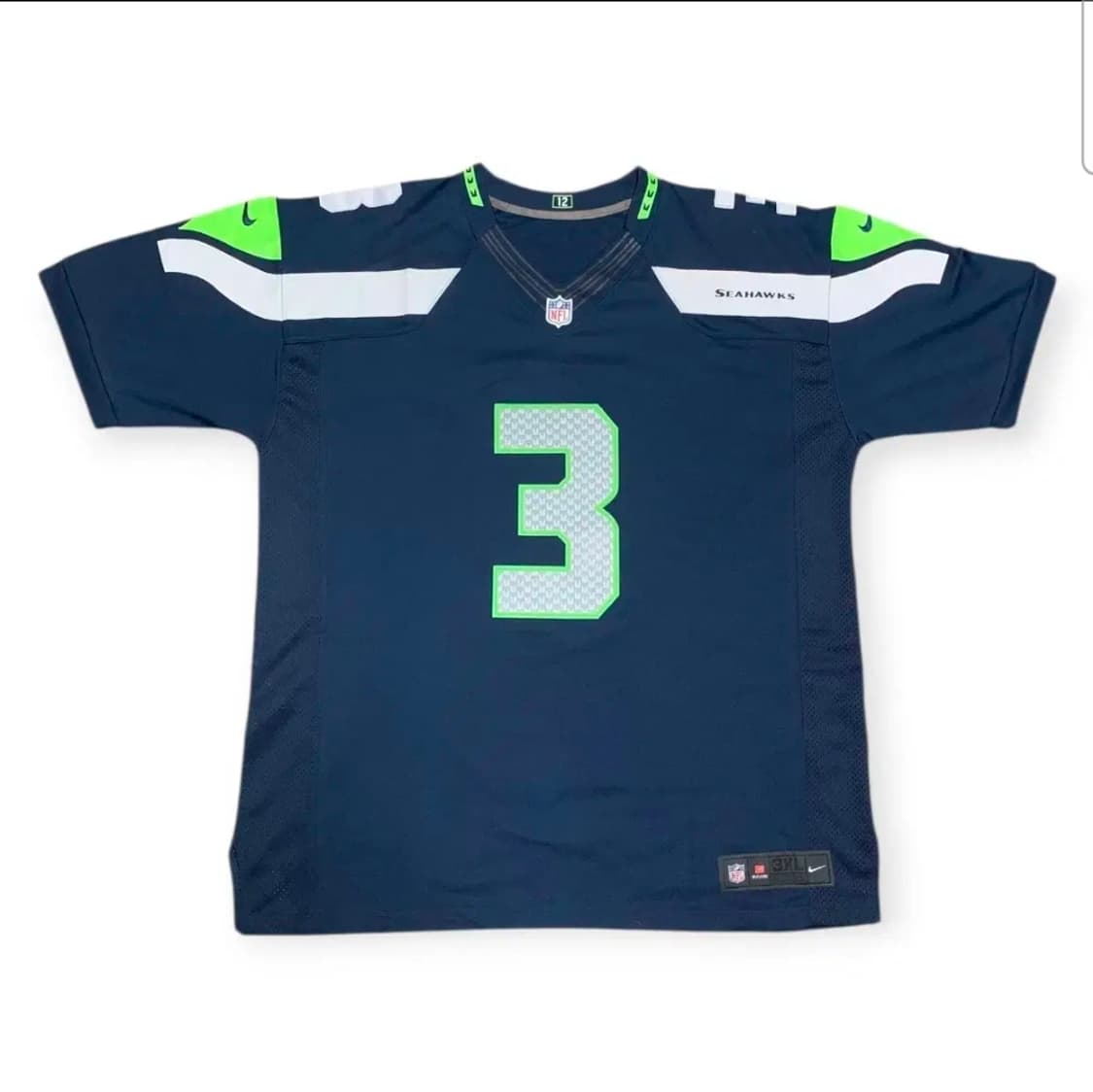 3XL)NFL 나이키 시애틀 시호크 3번 WILSON 럭비져지 럭비유니폼 상품이미지1