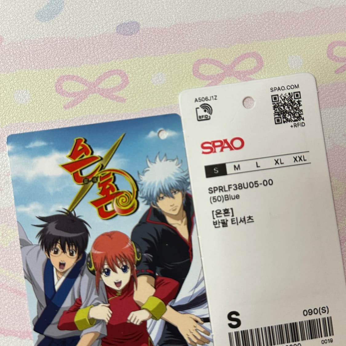 (택 별도보관) 은혼 스파오 긴토키 티셔츠 s사이즈 (단순개봉) 상품이미지6